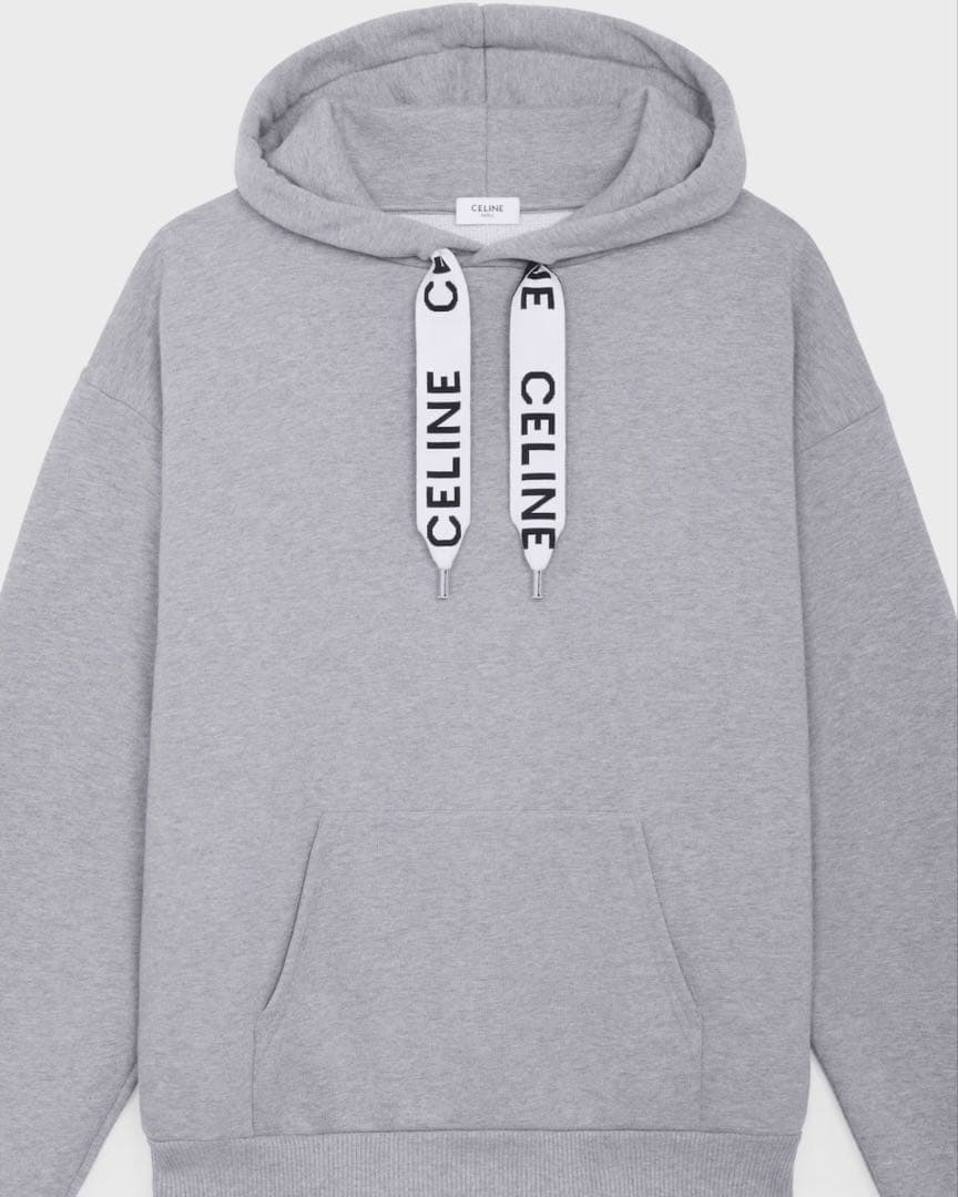 美品　CELINE グレー フード付きパーカー