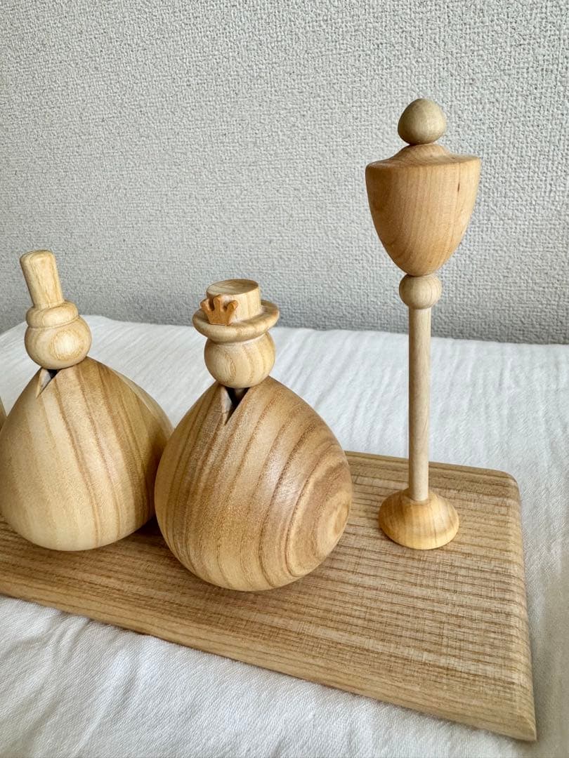 【美品】 lemi toys 木製 ひな人形 雛人形 ハンドメイド ウッド