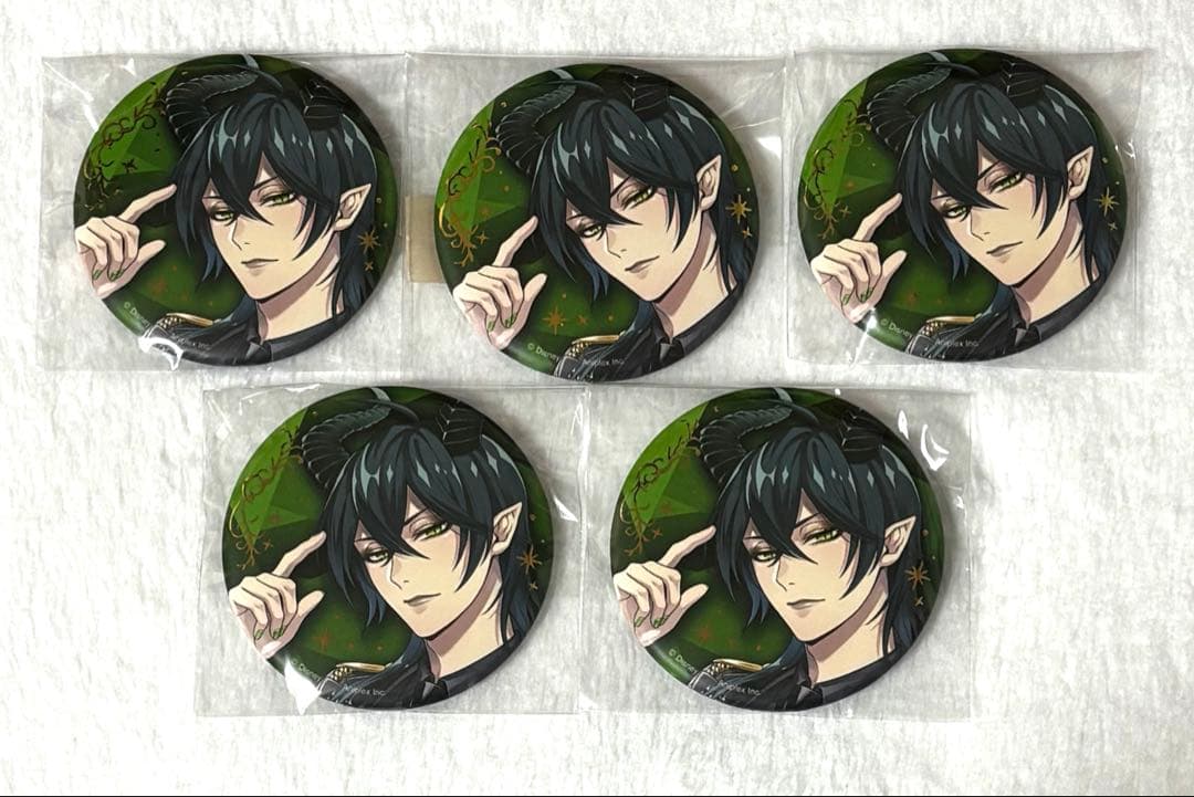 お*引様 ツイステ ツイステ展 5周年 ブレイジングジュエル 缶バッジ マレウス