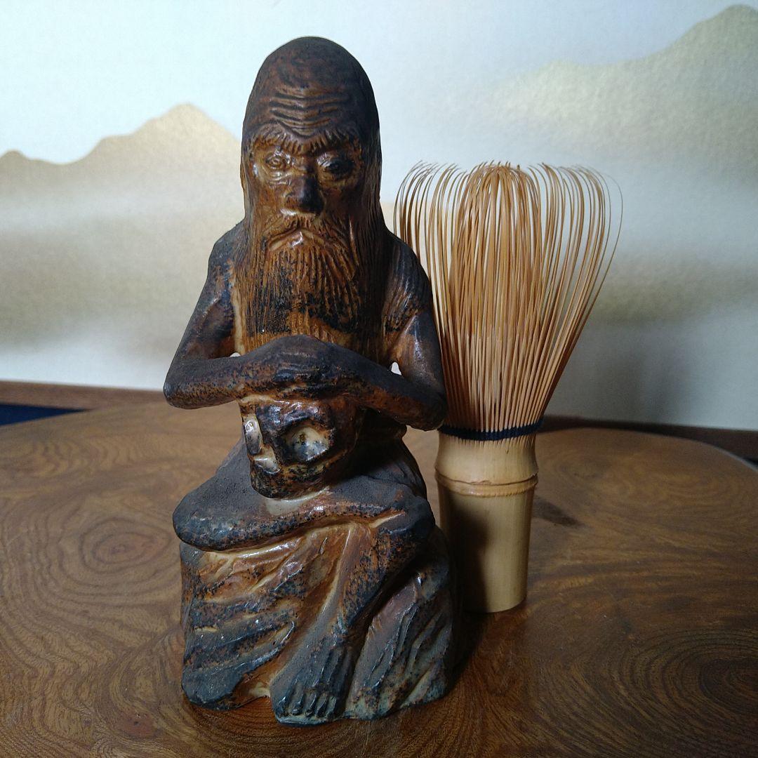 AC45 萬珠焼 京焼 清水焼 聖賢 聖哲像 髑髏しゃれこうべ 時代物