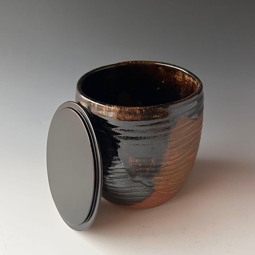 茶道具　高取写　一重口　水指　須田祥豊　共箱　京焼　陶芸　棚　茶会　稽古　裏千家