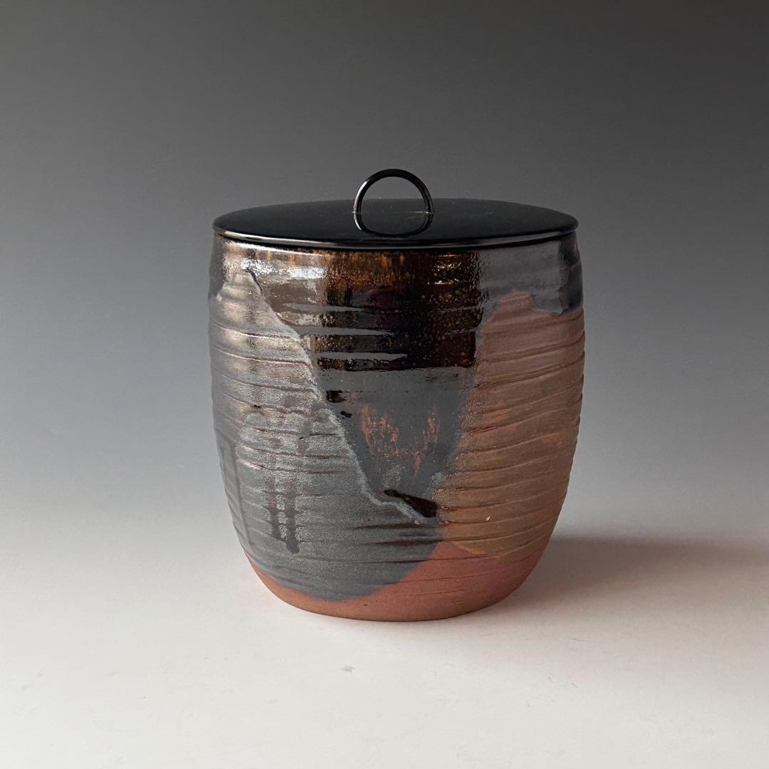 茶道具　高取写　一重口　水指　須田祥豊　共箱　京焼　陶芸　棚　茶会　稽古　裏千家