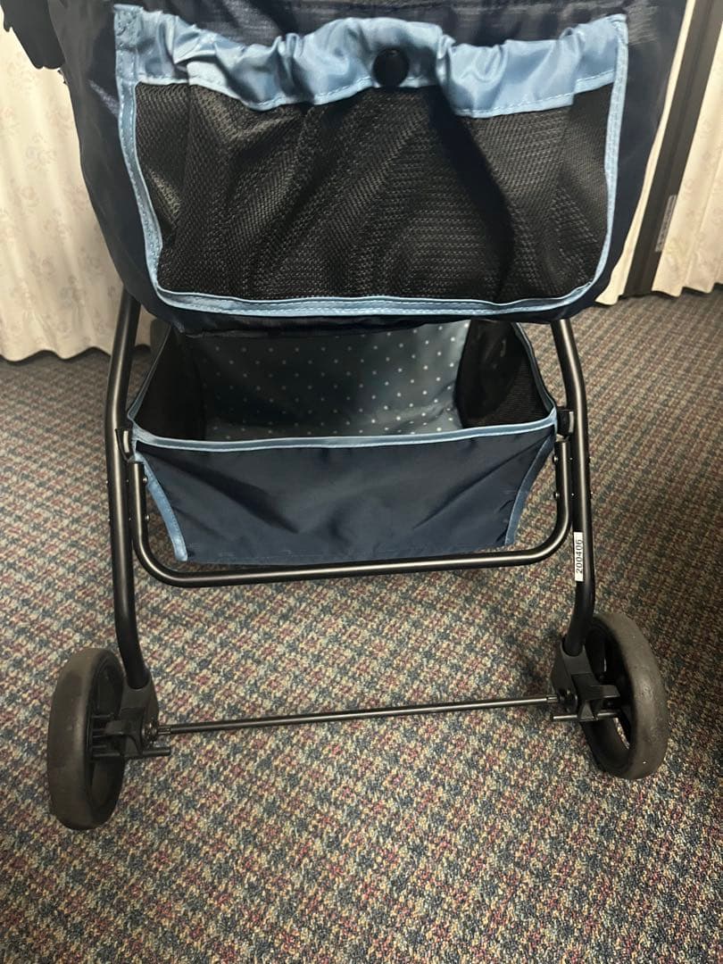 ネイビー 星模様 ペットカート