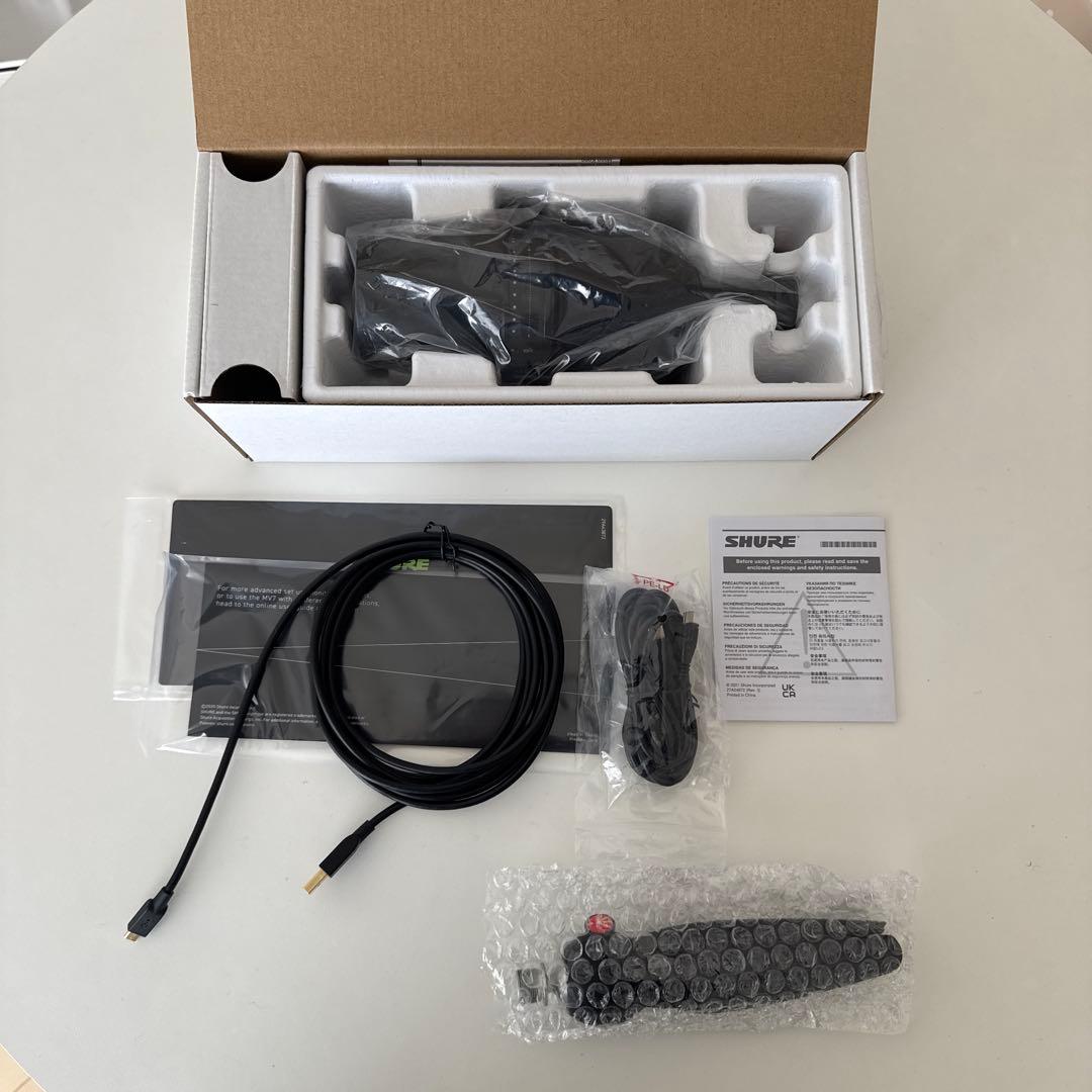 SHURE MV7 XLR接続 ダイナミックマイク スタンド付き シュアー