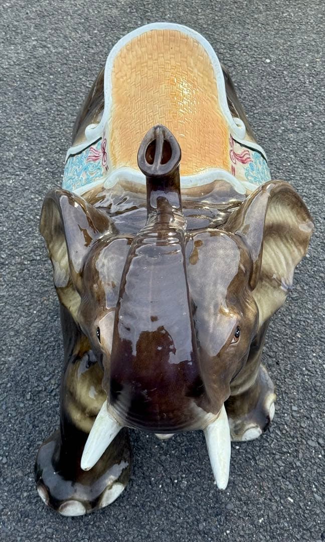 値下げ 近畿配達&引き取り 大型♪ 乗れるサイズ ベンチ 象 ゾウ 置物