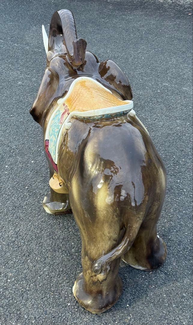 値下げ 近畿配達&引き取り 大型♪ 乗れるサイズ ベンチ 象 ゾウ 置物