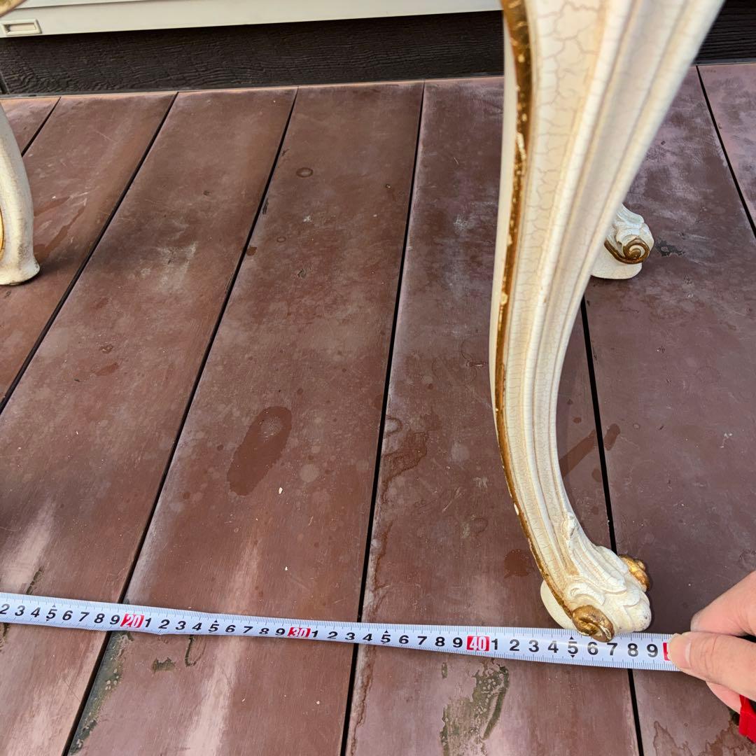 【中古品】RIO FURNITURE　ロココ調コンソールテーブル 引出し2段式