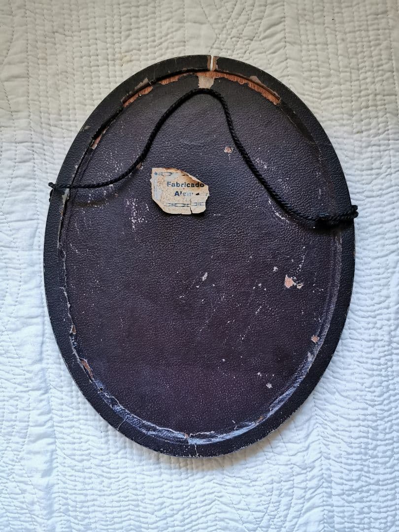 アンティークドイツ ベートーヴェン 象嵌肖像画 マホガニー ブラックフレーム