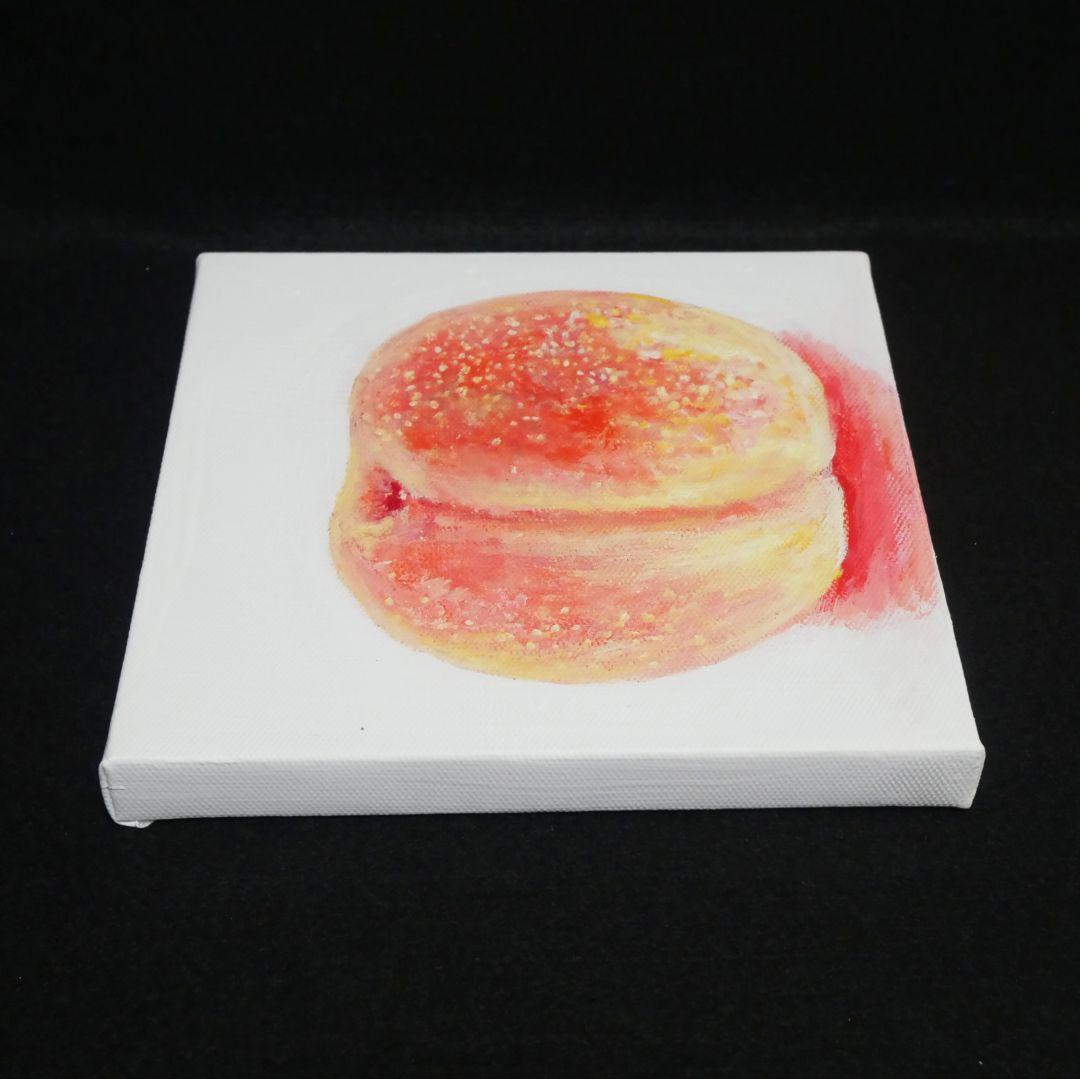 油絵 絵画 アートパネル【桃】