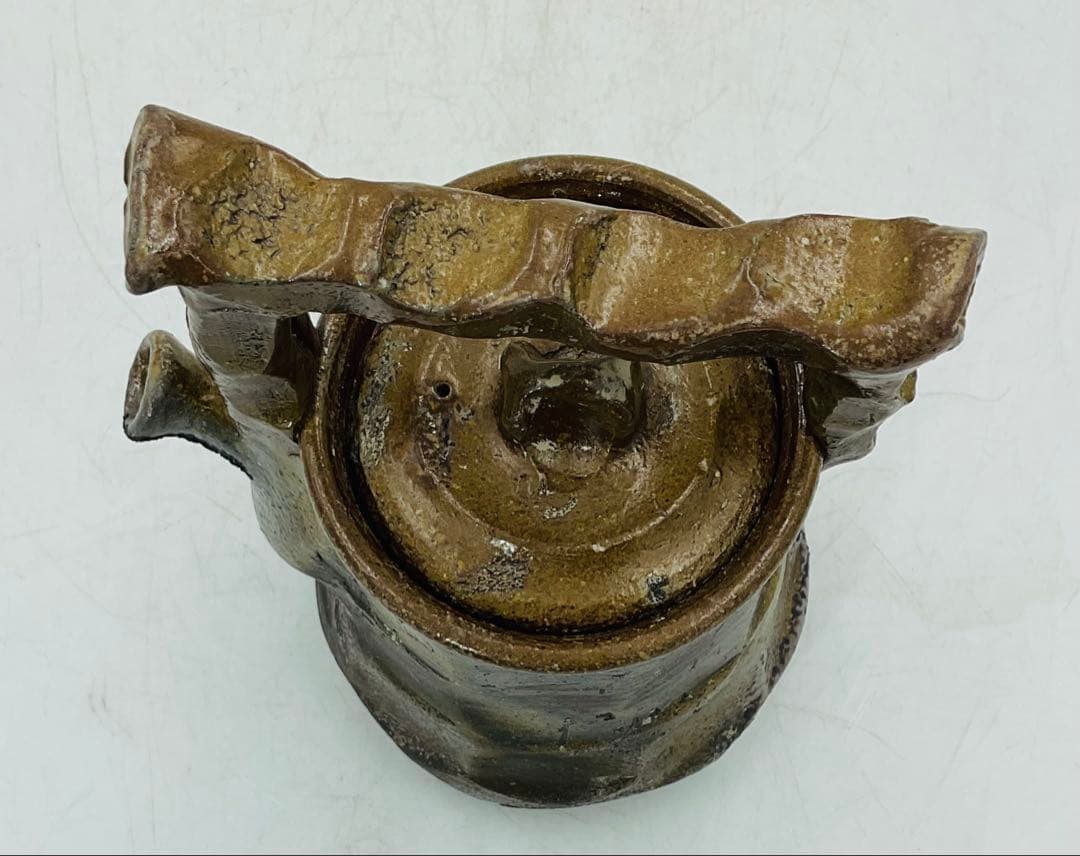 【90】◉実力人気作家・今成研二先生　備前焼手造り急須　宝瓶　保存箱◉