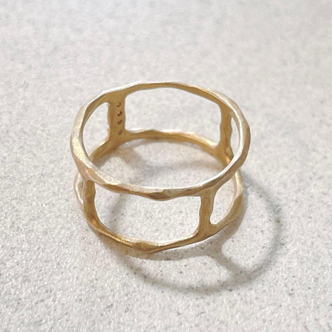 と*こ様 美品 ESTELLE エステール K10 ダイヤモンドマットリング