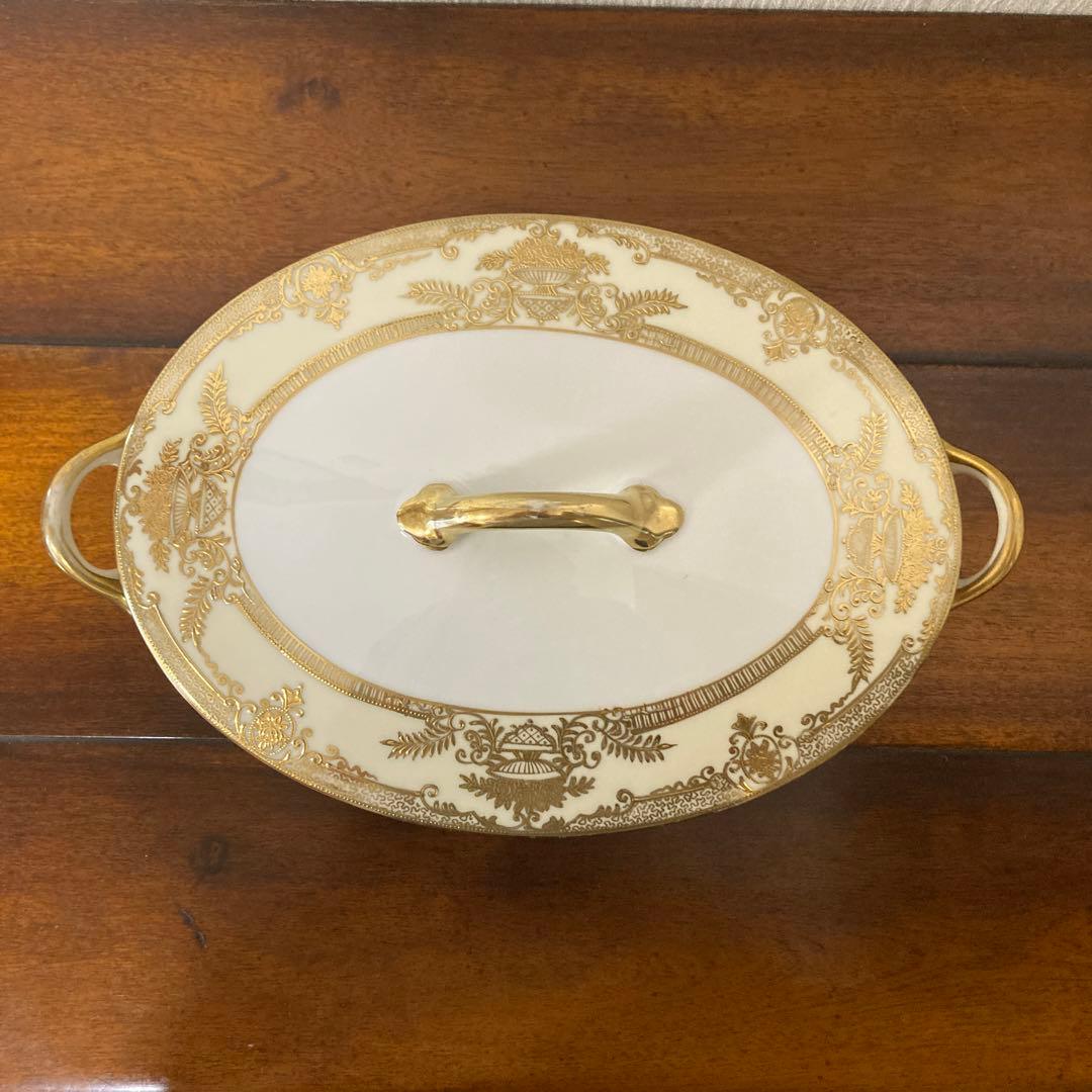 SALE 未使用品　オールドノリタケ　スープチューン　 アンティーク　金彩
