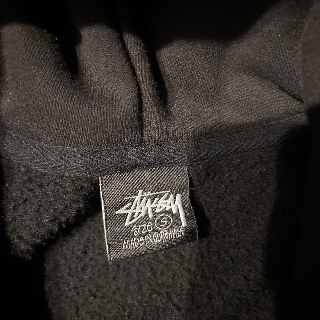 Stüssy ブラック ジップアップパーカー S