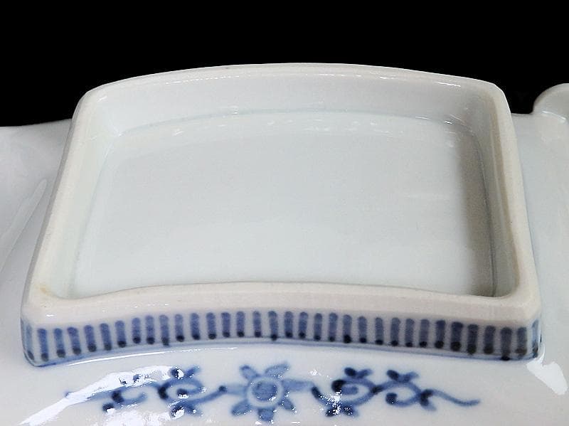 大聖寺伊万里　生け花の図　巻物型変形皿　E329AS-CQp