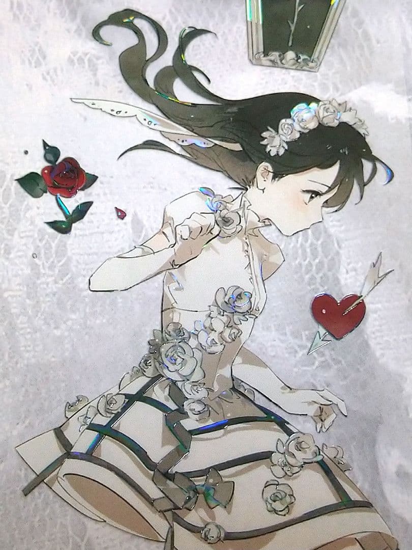 J541＃圣心玫瑰(贝壳光)shine切り売り海外人物マステ女の子