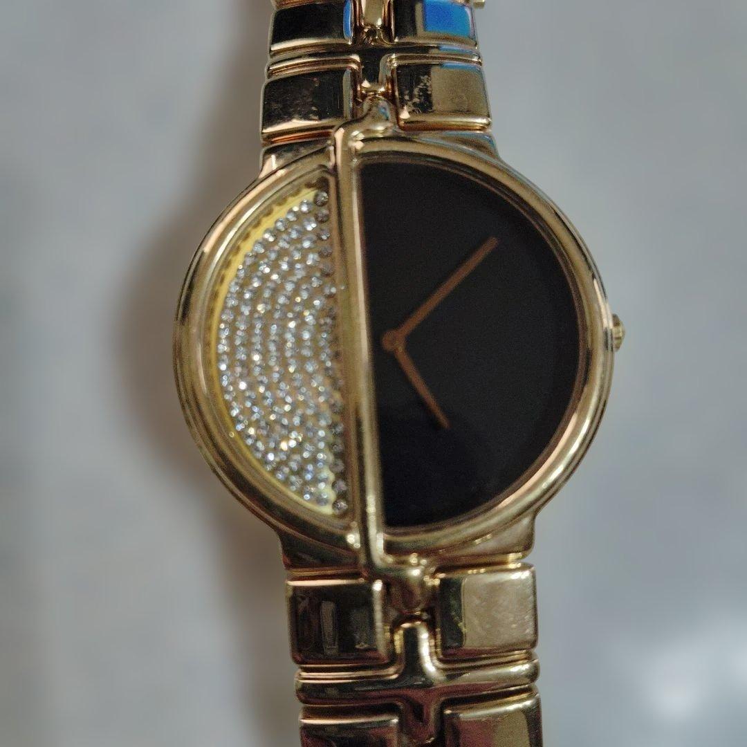 RAYMOND WEIL 18k金メッキ ストーン付き アナログ腕時計