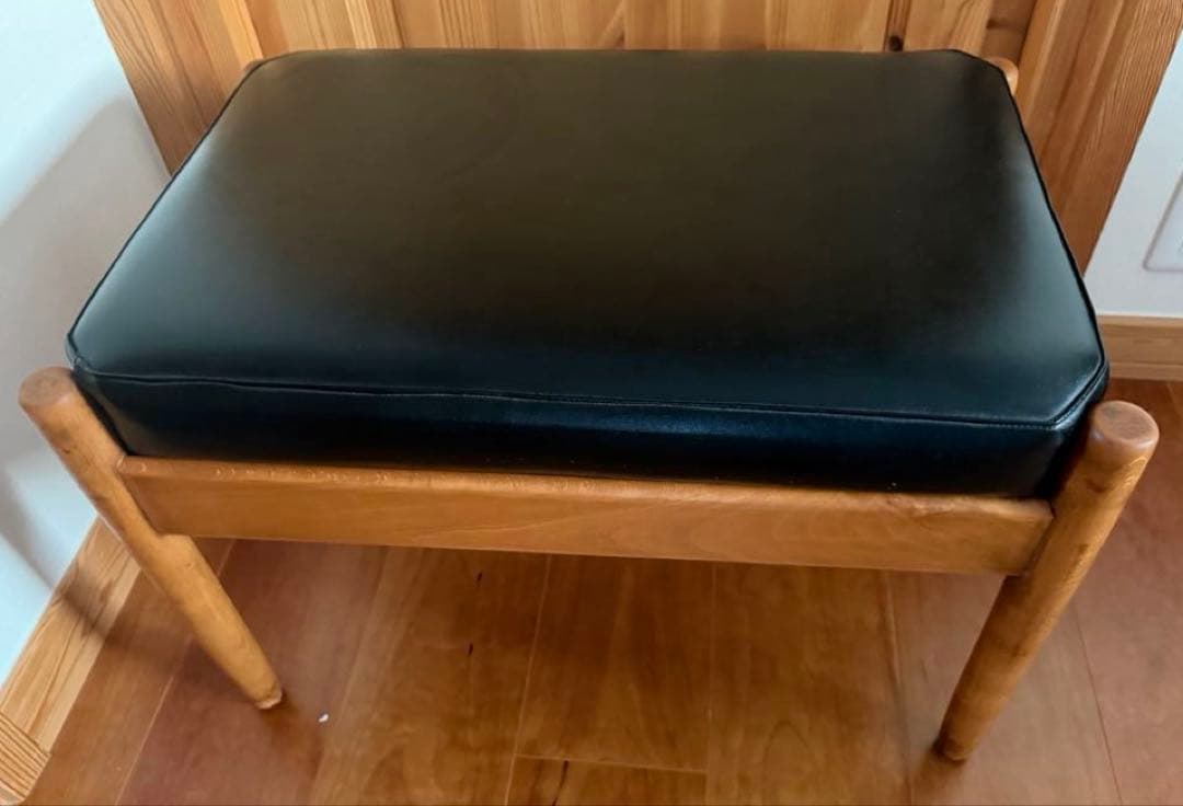 【デンマーク製】1960s 北欧 ビンテージ オットマン スツール ビーチ材