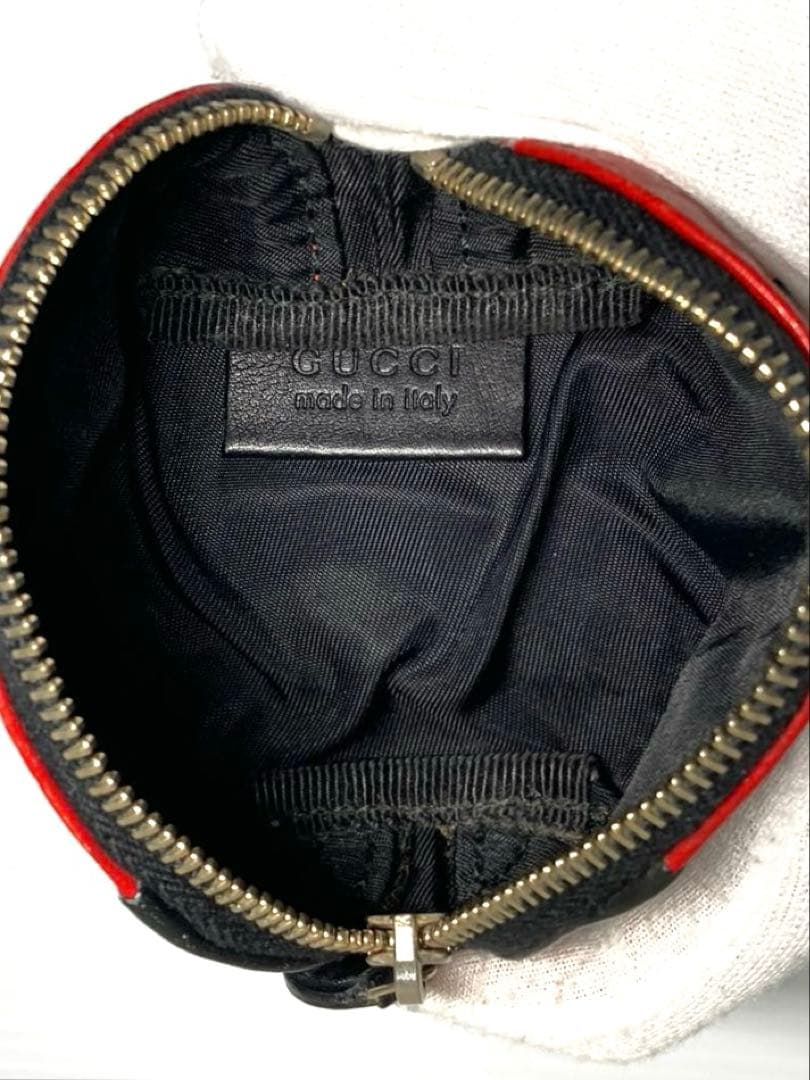 良品　 グッチ　グッチシマ　レザー　てんとう虫　ケース　ミニポーチ