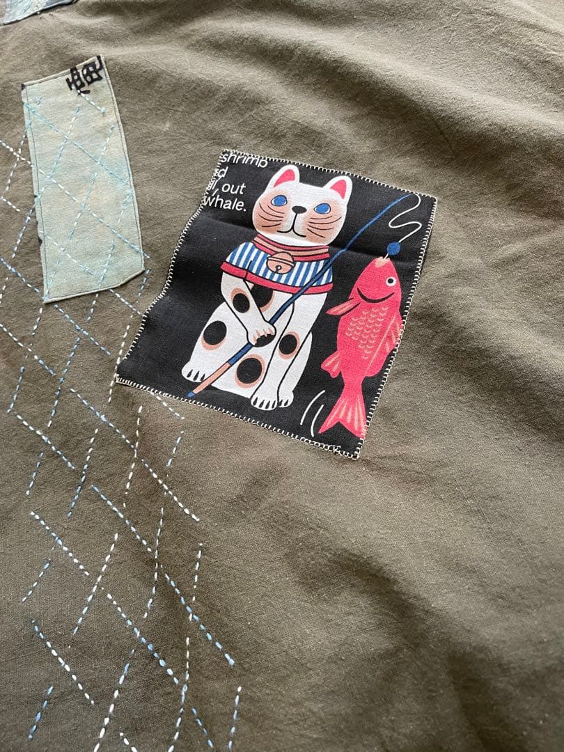 wfx3さま専用 古布　招き猫 セットアップ（大判風呂敷リメイク）