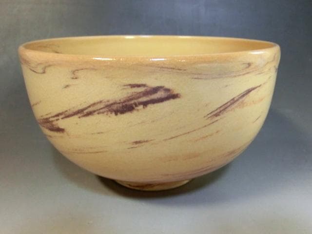 茶碗■上野焼き 白川甫硯 豊前 十一代 十時窯 遠州 七窯の一 甫元 マーブル■