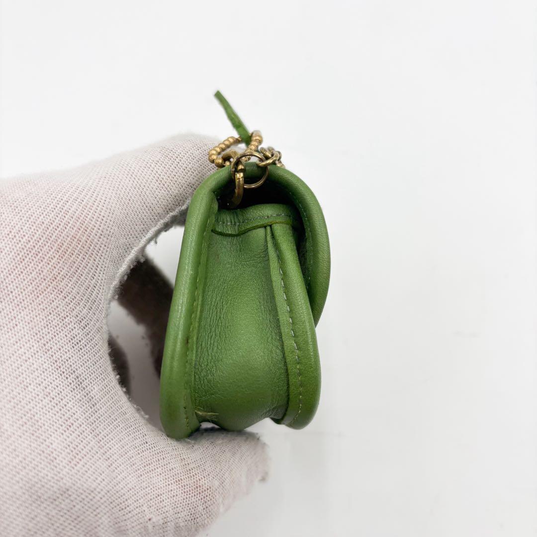 激レア✨ コーチ　ケース キーホルダー ターンロック オールド　グリーン