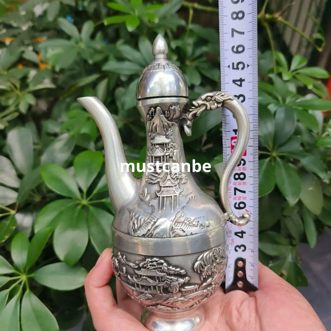 銅器 山水筒 水筒 徳利 急須 装飾品 工芸品 置物