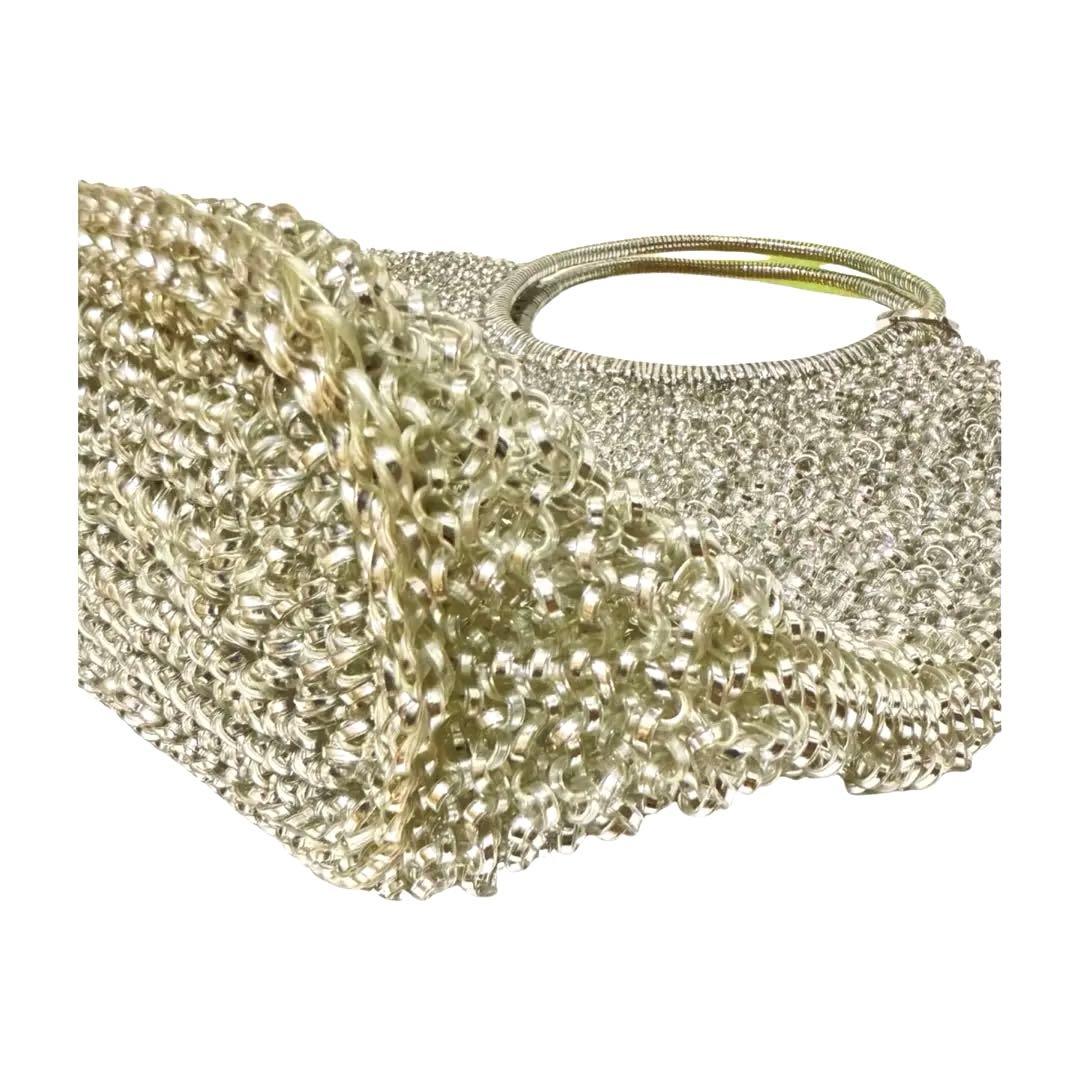 【美品】アンテプリマ ワイヤーバッグ シルバー ラウンド型