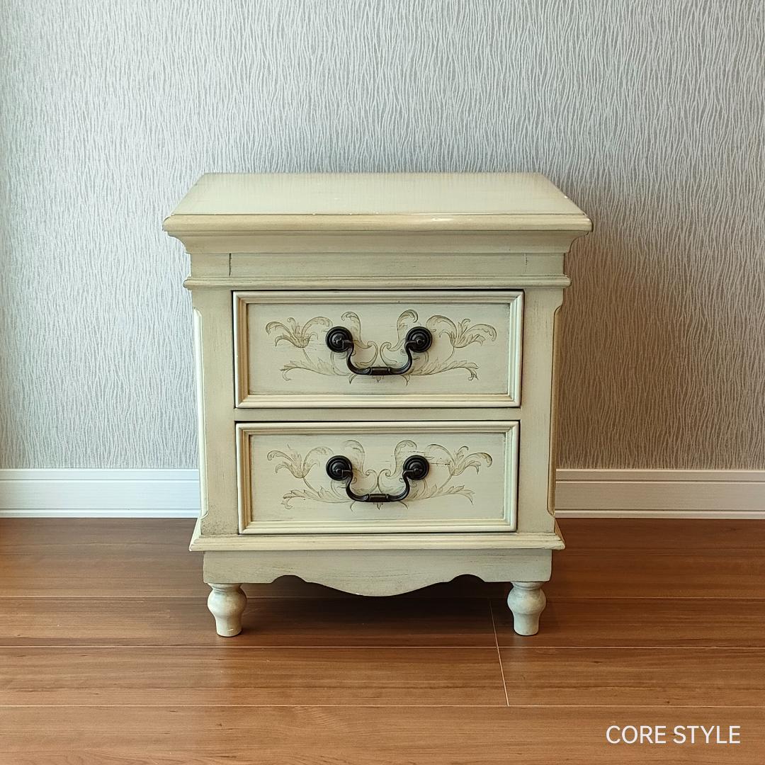 アンティーク　ビンテージナイトテーブル ロココ調　A33