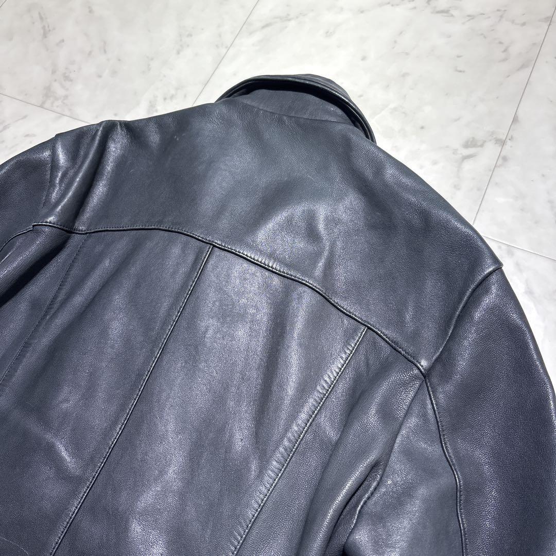 AVIREX ブラック シングルライダースジャケット M ブラック　レザー