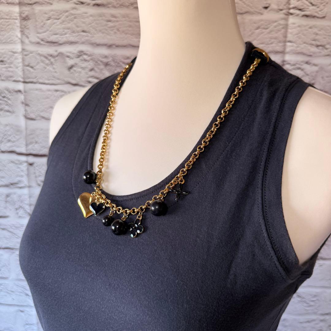 【ルイ ヴィトン】ネックレス付き ノースリーブカットソー タンクトップ Sサイズ