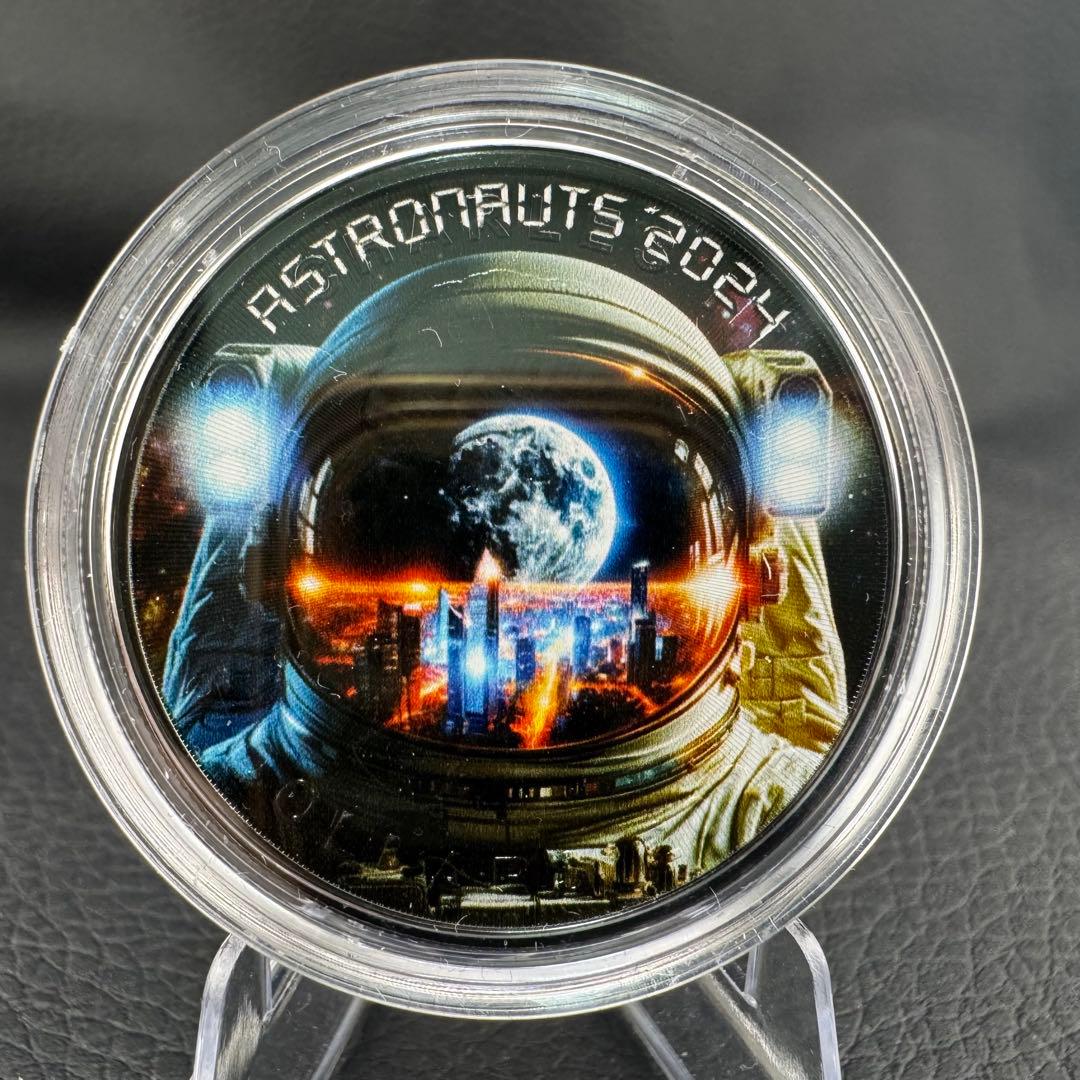 メイプルリーフ 銀貨 アストロノーツ 両面カラー ブラックルテニウム 1オンス