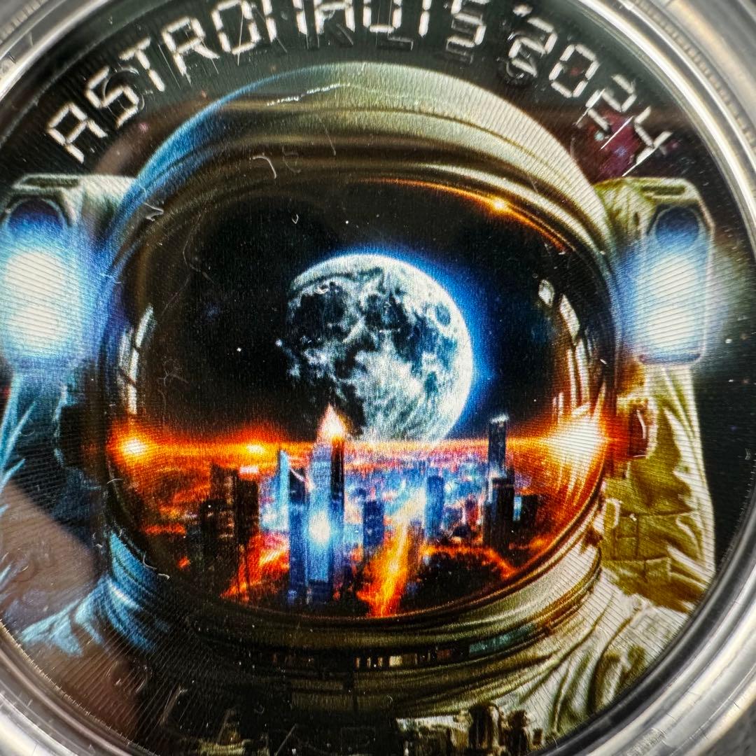 メイプルリーフ 銀貨 アストロノーツ 両面カラー ブラックルテニウム 1オンス