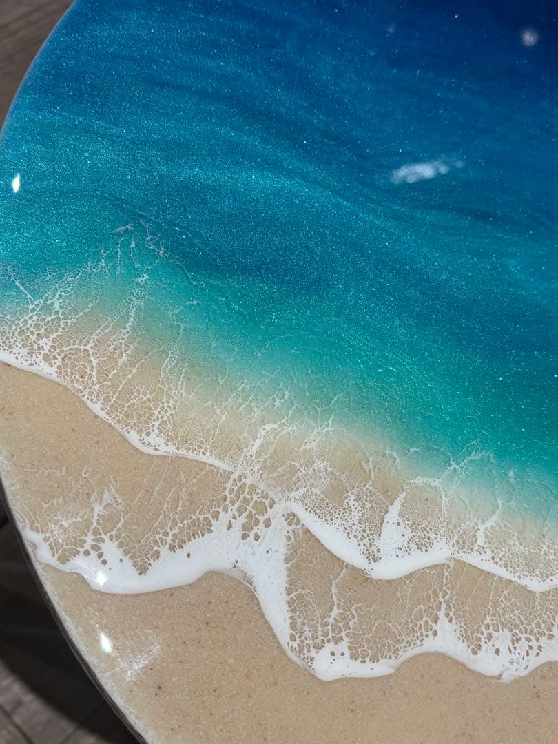 レジンアート　ミニラック　サイドテーブル　ミニラック　海レジン　ミニテーブル