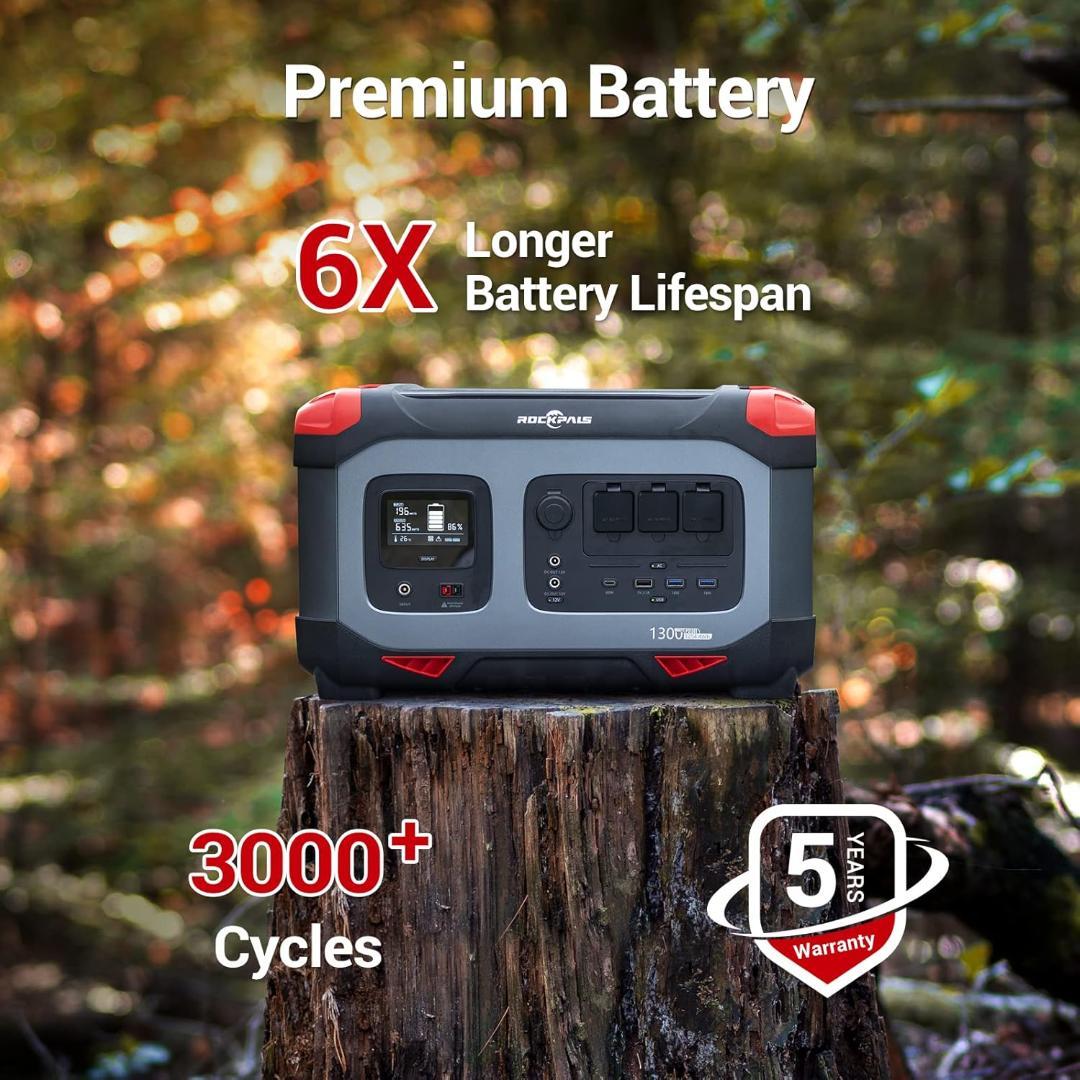 ROCKPALS ポータブル電源 RP1300 1254Wh 2台セット