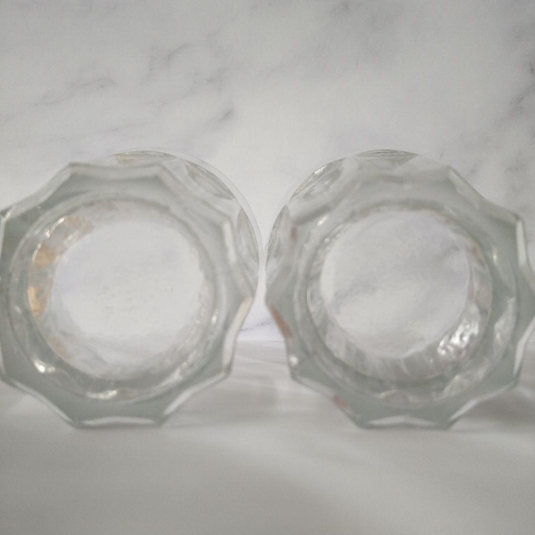 【貴重】大正　昭和　レトロ　剣先コップ　剣先グラス　気泡　3点セット　レア