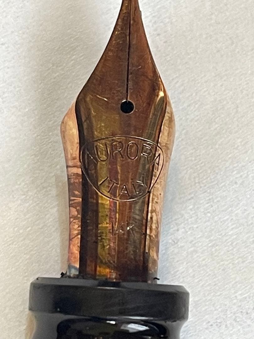 AURORA　アウロラ　万年筆　オプティマ　マーブル　ペン先14K