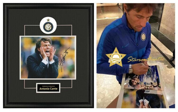 直筆サイン入り写真 アントニオ・コンテ コーチ SA鑑定済