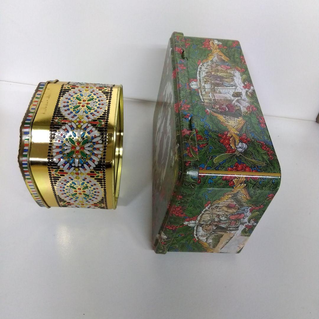 2個セット 空き缶　空缶　レトロ　お菓子缶