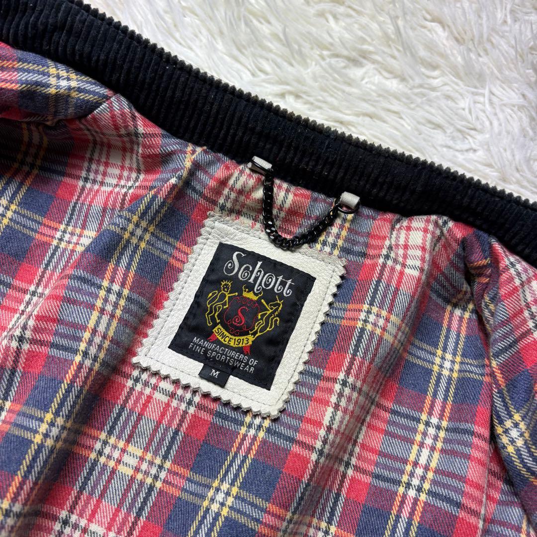 希少　schott クラシックレーサー　ライダースジャケット　ワッペンカスタムM