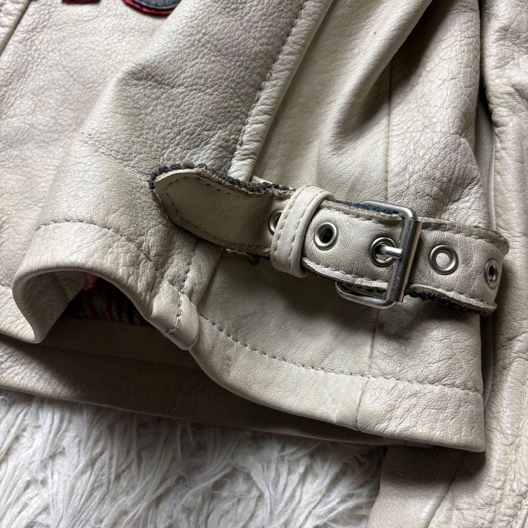 希少　schott クラシックレーサー　ライダースジャケット　ワッペンカスタムM