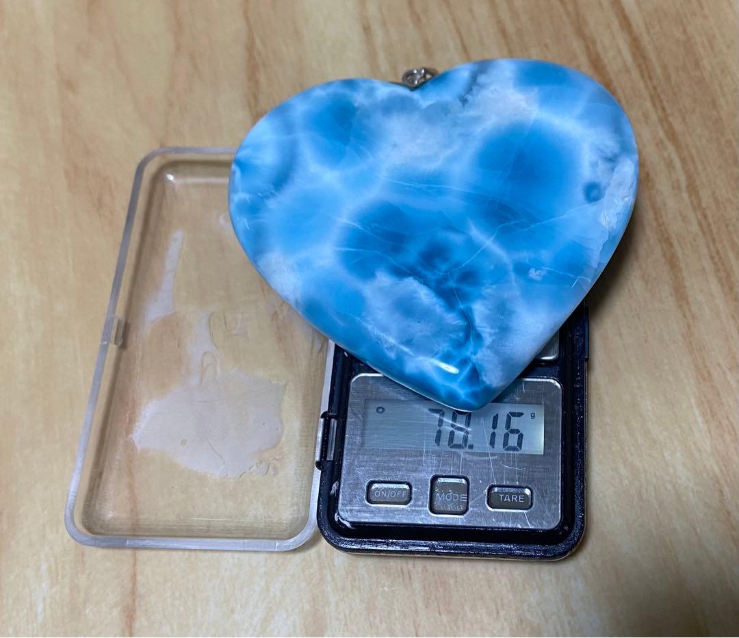 新年セール☆高品質ラリマー☆ BIGハート　ペンダント