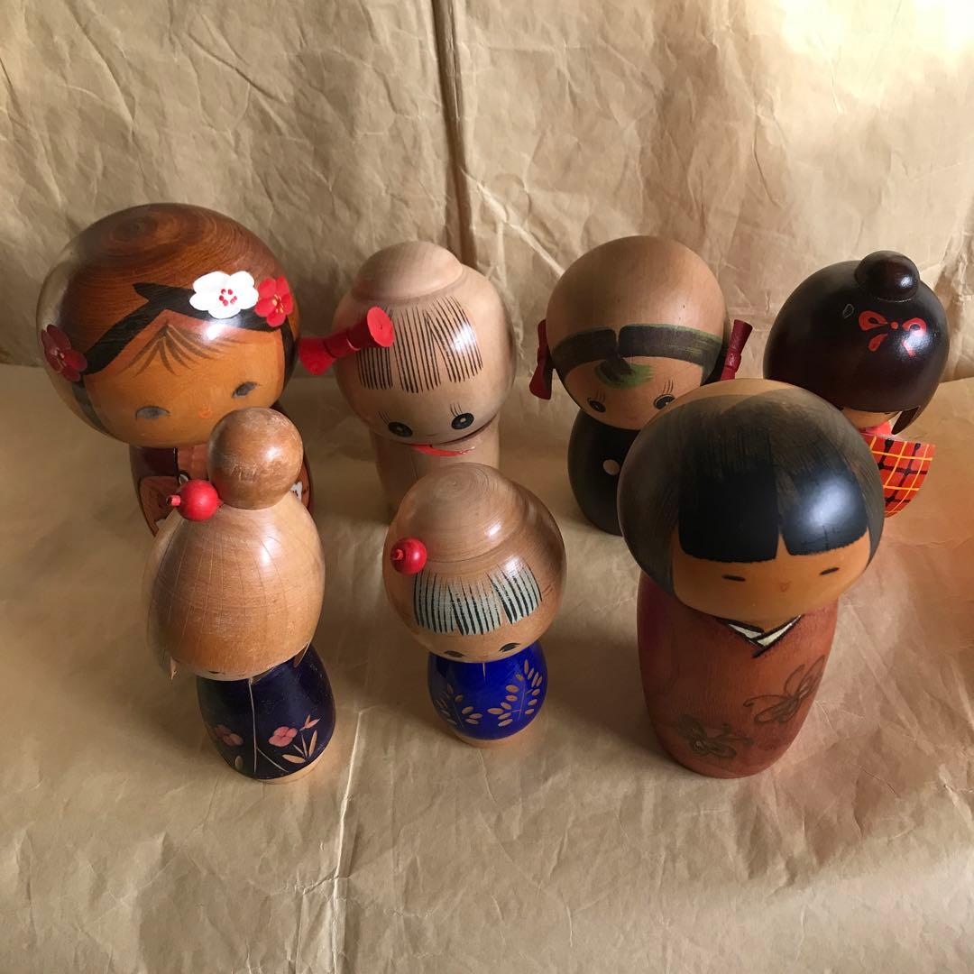 こけしセット民芸品　置物　日本　人形　伝統工芸品　インテリア こけし