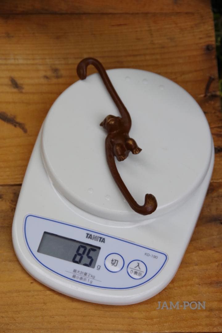 【長期保管品/当時物昭和レトロ】南部鉄器(鋳鉄/鋳物) 吊るし花器/猿手3本付き