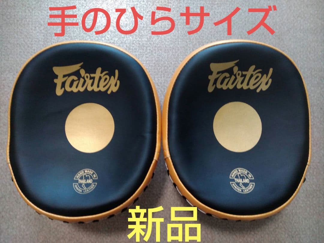 FAIRTEX合革製パンチングミット FMV15 黒＆金 手のひらサイズ