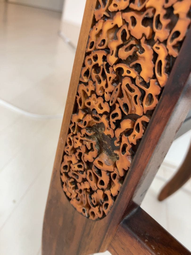 最高級アジアン木製彫刻椅子