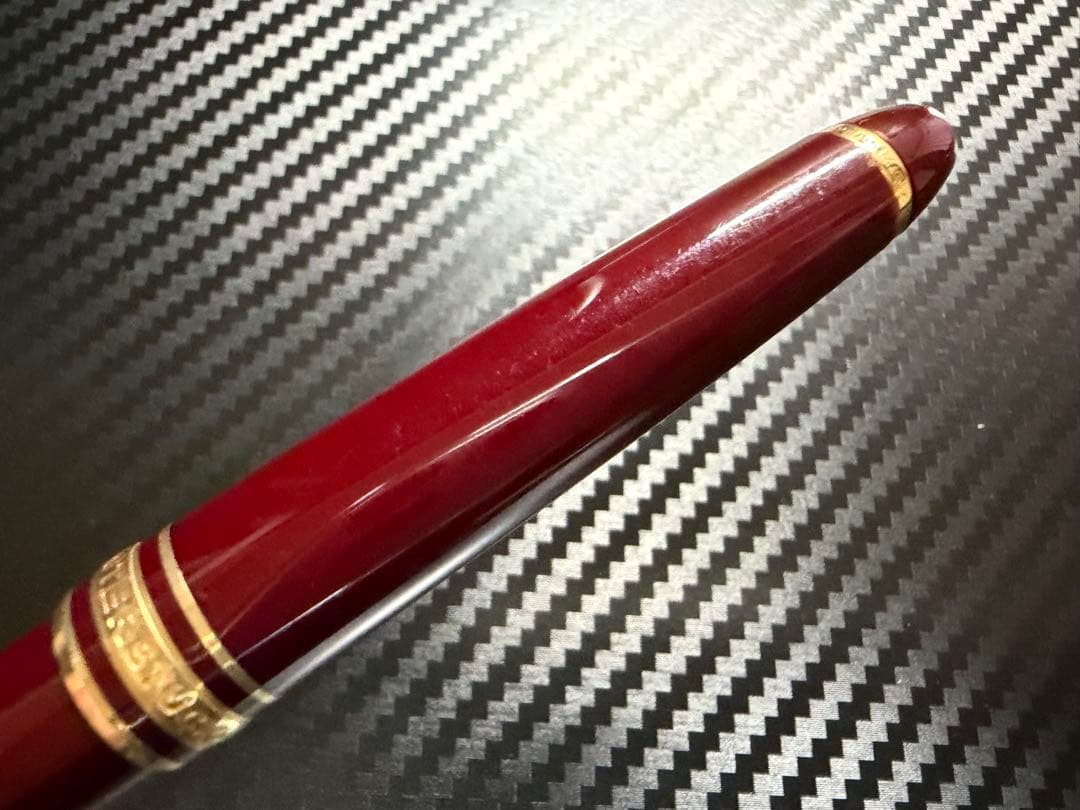 極美品 モンブラン マイスターシュテュック 144 ボルドー 全金 EF 万年筆