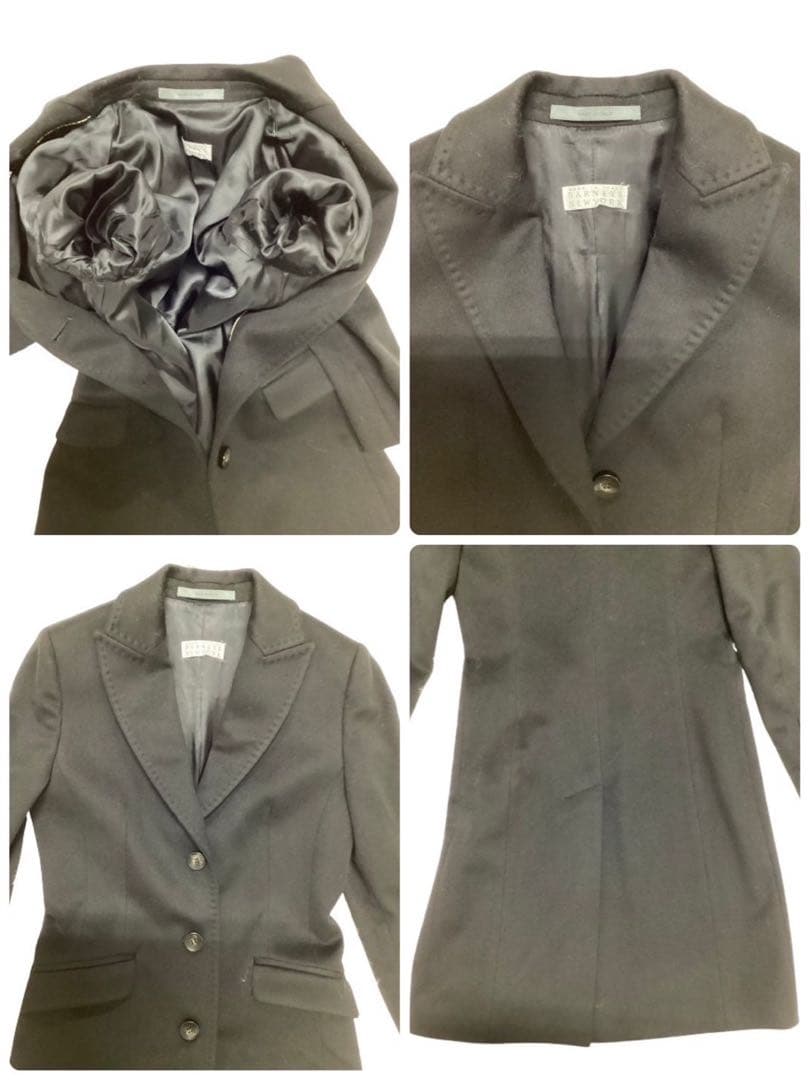 バーニーズ ニューヨーク チェスターコート ロロピアーナ ロング丈 黒