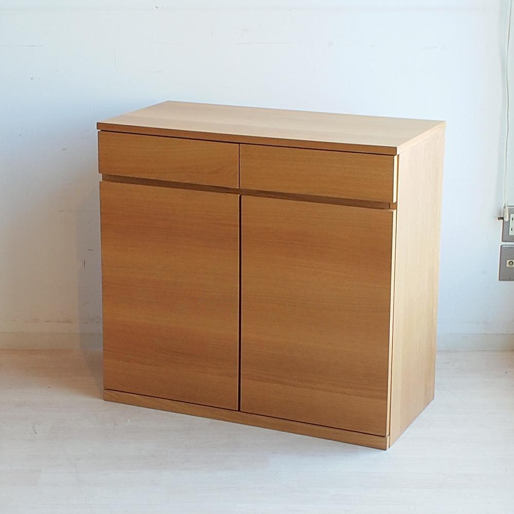 無印良品/MUJI 無印良品　木製キャビネット　木扉　オーク材突板