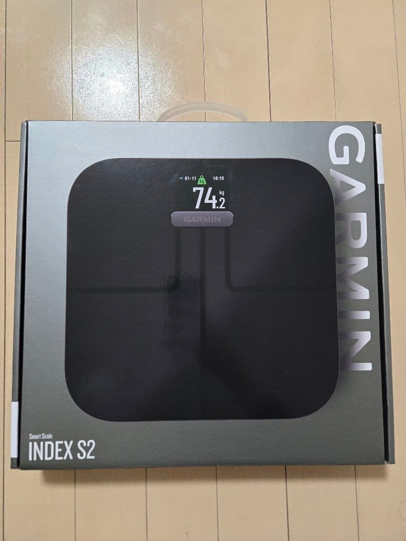 【中古】GARMIN INDEX S2 BLACK　体重計・体脂肪率