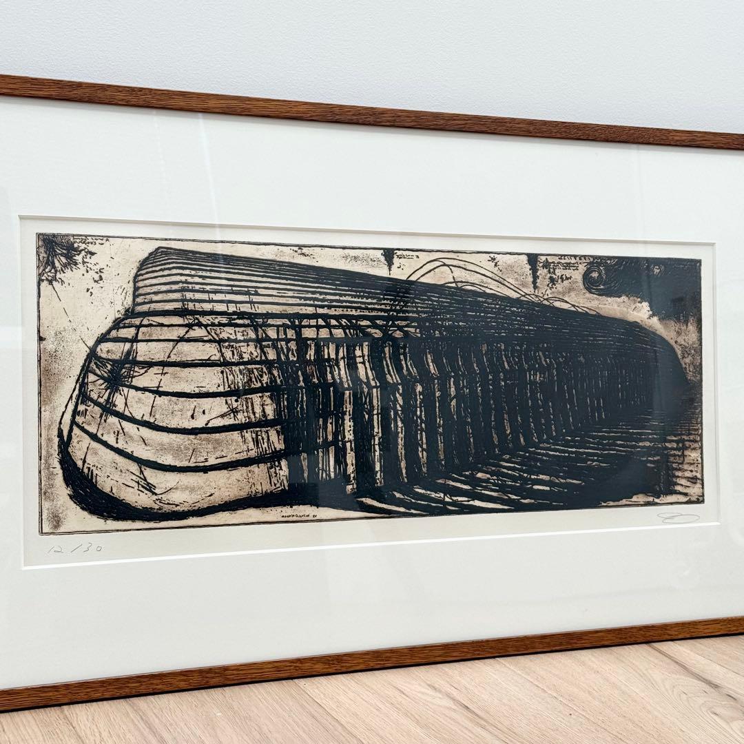 山口啓介　エッチング　版画作品　「水門 ’89」